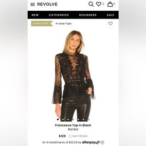 Nwt Revolve Francesca top